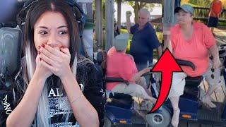 racist lady in wheelchair surrounded by crowd finds out what’s really good