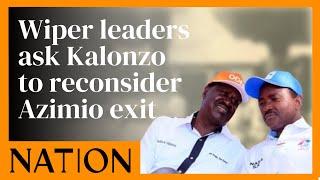 Wiper leaders ask Kalonzo to reconsider Azimio exit