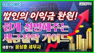 [CEO클리닉] 법인의 이익금 환원! 쉽게 설명해주는 세금절약 가이드 | 세종TSI 윤상훈 세무사#이익금회수#미처분이익잉여금#세금절약가이드