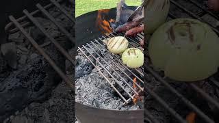 Cooking on the campfire #sausagesizzle #grill