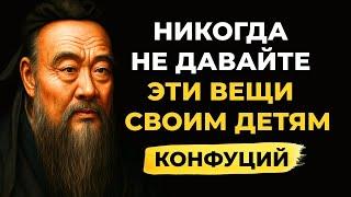 Когда вы выйдете на пенсию, НИКОГДА НЕ ДАВАЙТЕ ЭТИ ВЕЩИ СВОИМ ДЕТЯМ! Конфуций