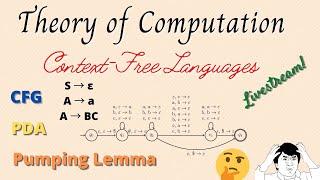 Context-Free Languages in 3.5 Hours (CFG, PDA, Conversions, Closure, Pumping Lemma)