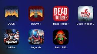 Doom,Doom II,Dead Trigger,Dead Trigger 2,Unkilled,Shadowgun Legends,Retro FPS,ШУТЕР ИГРЫ для iOS