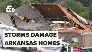 Arkansas woman recounts storms that severely damaged her home