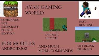 Top 4 commands in Minecraft part 1|Ayan Gaming World