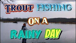 Episode 56: Trout fishing on a rainy day#troutfishing#lakefishin#trout hunting#trout lurefishing