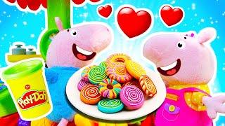 Spielzeug Video für Kinder mit Peppa Wutz | Plüpa Plüsch Paradies. Leckere Kekse aus Play Doh.