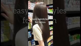 easy hairstyles for tution ️#trending #fypシ #hairstyle