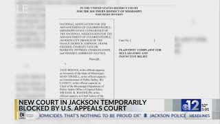 New court in Mississippi’s majority-Black capital temporarily blocked