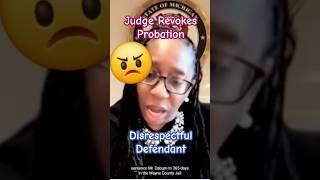Judge Bryant Revokes Defendant's Probation #judgebryant #probation #youtubeshorts #defendant #court