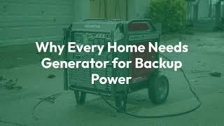 Why Every Home Needs a Generator for Backup Power