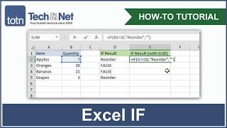 How to use the IF function in Excel