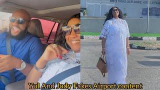 Yul Edochie and Judy Austin Fakes Airport Content just to Compete with May Edochie