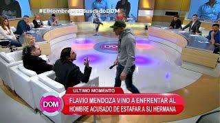 ¡Flavio Mendoza enfrentó al hombre acusado de estafar a su hermana!