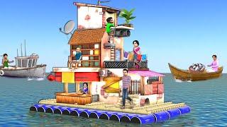 Plastic Drums Barrel Boat Raft Two Storey House Desi Jugad Hindi Kahaniya Hindi Moral Stories