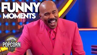 FUNNIEST Moments on Family Feud With Steve Harvey!