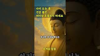 나이 드는 몸 건강 불안  더이상 흔들리지 마세요 #부처님말씀 #자기수행 #불교오디오북  #마음공부 #인생조언 #지혜