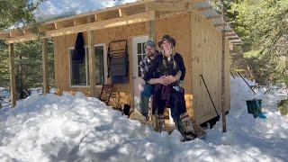 Off Grid Cabin in the Woods...Spring trip ...massive snow