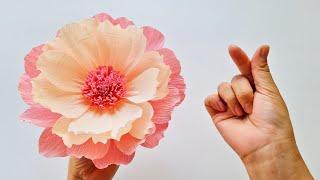 How To Make Giant Paper Flower #3 / Paper Flower / Góc nhỏ Handmade