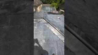 Welsh slate and lead hips #satisfying #roofing #welshslate #slate #slates #slater #lead #leadwork