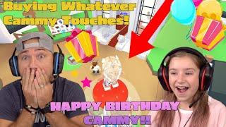 Buying Cammy Whatever She Touches in Roblox Adopt Me & Overlook Bay for Her BIRTHDAY!!!