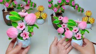 Simple DIY Flower  How To Make Pipe Cleaner Flowers | DIY Pipe Cleaner Flower | Pipe Cleaner Crafts