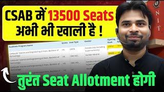 CSAB Vacant Seats 2024 | 13500 Seats are Vacant In NIT/IIITs & GFTIs.