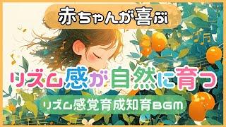 【リズム感が自然に育つ！赤ちゃんが笑顔になるBGM】0歳からのリズム教育│赤ちゃんが泣き止む 笑う 喜ぶ│0歳1歳2歳3歳の知育アニメ│乳児・幼児向け知育動画│こどものうた