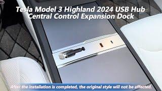 Tesla Model 3 Highland 2024 USB Hub Central Control Expansion Dock | TESLASY