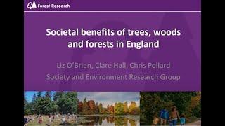 Webinar: Societal benefits of trees, woods and forests in England.