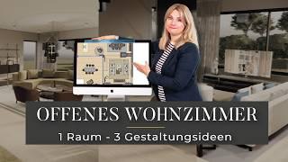 3 Ideen für dein offenes Wohnzimmer mit Essbereich | Interior Design