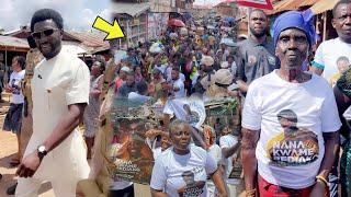 Woow Huge Crowd Market Women & Youth Pull Out to Support Cheddar’s 276 Campaign Tour At Kwahu West