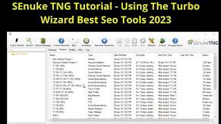 SEnuke TNG Tutorial - Using The Turbo Wizard - Best seo tools 2023