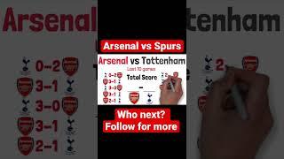 Arsenal vs Tottenham Last 10 Games