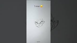 How to Draw Goku in 10sec, 10mins, 10hrs #shorts