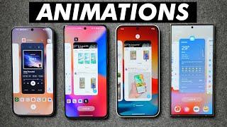 One UI 7 vs Nothing OS 3 vs OxygenOS 15 vs ColorOS 15 Animations - Which is the Smoothest UI?