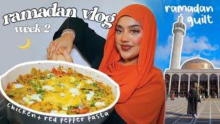 ramadan vlog | week 2 - make chicken + red pepper pasta w me & lets talk ramadan guilt!