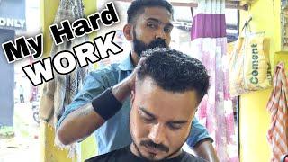 Head Massage in High Temperature - Hard work of an Indian Barber (ASMR)