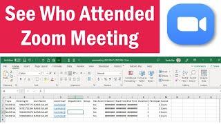 Zoom Attendance | How To See Who Attended A Zoom Meeting 2022 | How To Take Attendance In Zoom