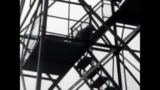 Most dangerous video Climbing the MT Beacon Fire tower 100mph winds Hurricane Sandy