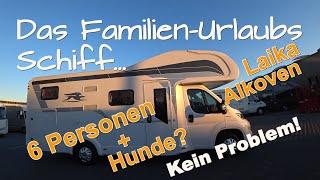 Alkoven Wohnmobil unter 50000 Euro Laika Kosmo F 510 Familientraum mit Riesiger Garage  Roomtour