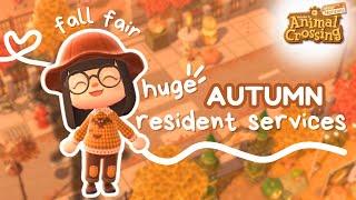 autumn resident services + pumpkin fall fair ⋆.࿔*:･⋆ |  acnh speedbuild