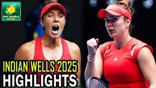 Elina Svitolina vs Jessica Pegula Round 4 Highlights | Indian Wells 2025