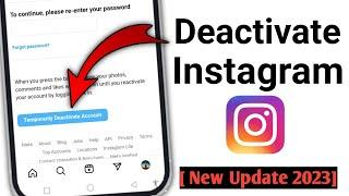 How To Deactivate Instagram Account 2023 ( After New Setting Update)