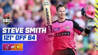 Steve Smith Smashes Third BBL Century In BBL Return | #BBL14