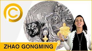  ZHAO GONGMING  Gilded Asian Mythology 3 Oz Silver Coin 20$ Cook Islands 2021