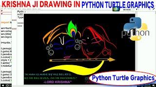 LORD KRISHNA DRAWING USING PYTHON TURTLE GRAPHICS | KRISHNA JI DRAW IN PYTHON TURTLE & SOURCE CODE