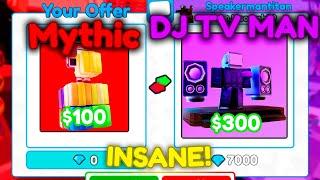 I went From MYTHIC to DJ TV MAN in Toilet Tower Defense!