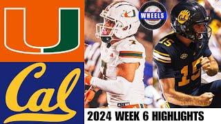 #8 Miami vs California (AMAZING!) | Full Game Highlights | 2024 College Football Highlights