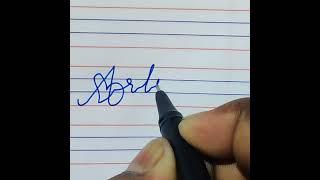 Arti Jha 'heart' stylish beautiful name write in cursive writing | handwriting | cursive writing |